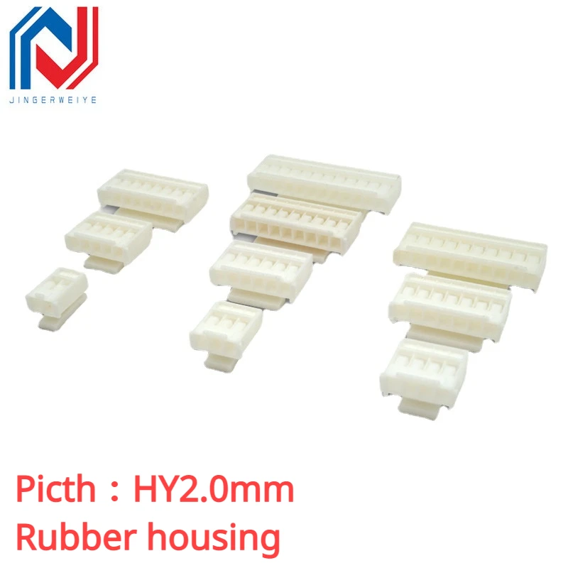 50ks gumové puzdro Hy2.0 mm s jednou riadkovou sponkou 2p 3p 4p 5p 6p 7p 8p 9p 10p 11p12p