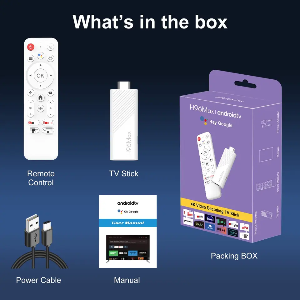 50ks H96 Max H313 TV Stick Android 14 TV box Allwinner H313 SMART 2GB 16 GB 8GB 2,4G WIFI WIFI6 BT5.0