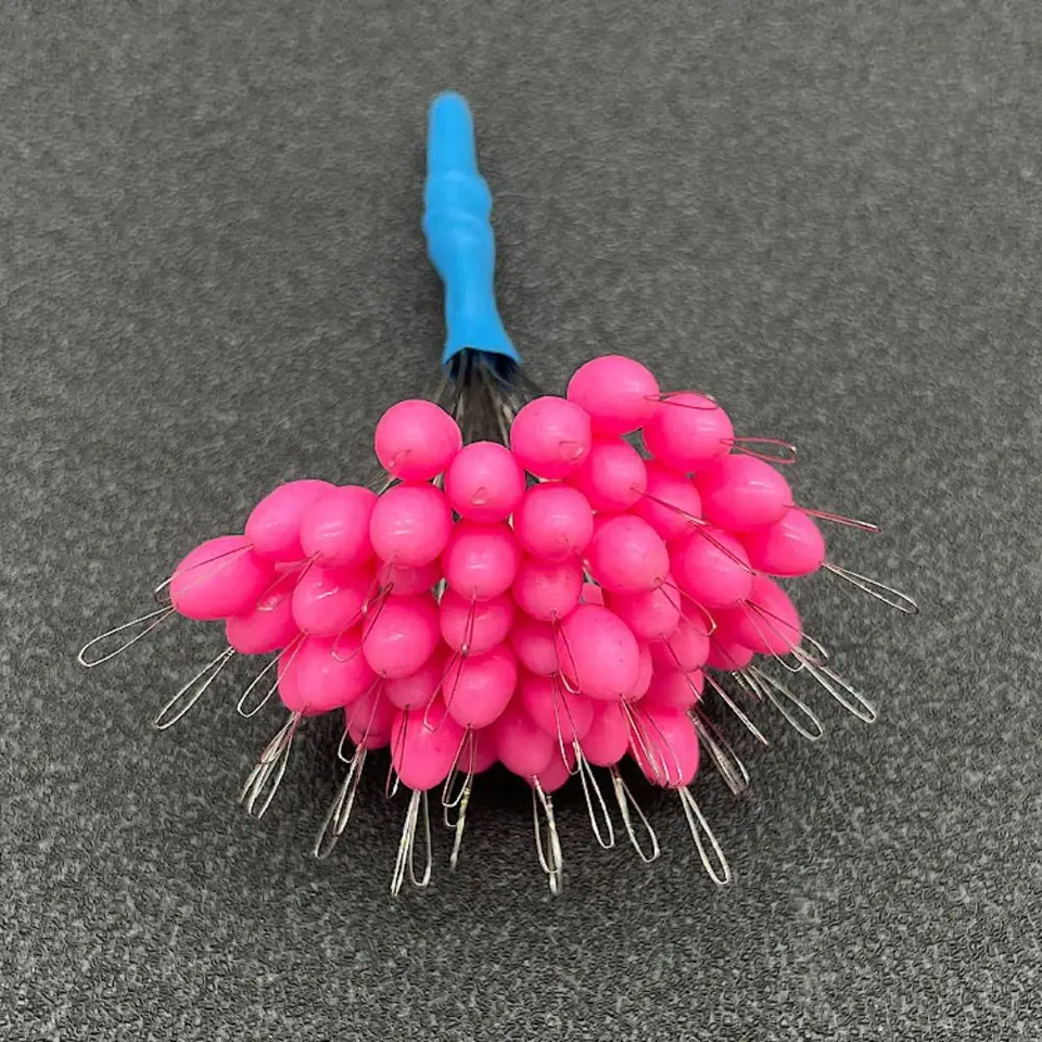 50ks kaprové rybárske príslušenstvo plaváky Bal Bobber Stopper Float gumový rybársky priestor fazuľa plávajúce fazule oválne plavákové rybie fazuľa