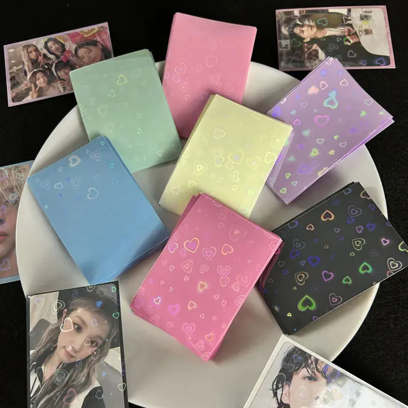 50ks KPOP CARD Ruckves Držiteľ karty 61*91 mm srdce Bling Photocard Photoard Photo karty Filmy