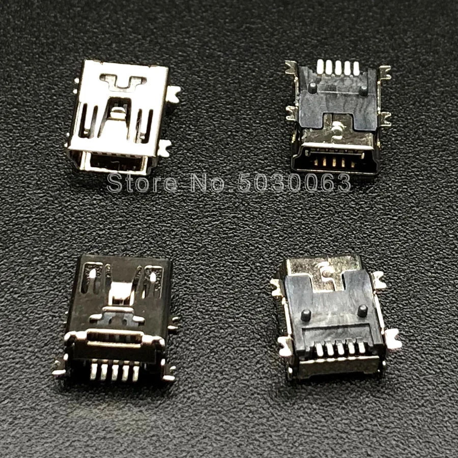 50ks/lot Mini USB Patch SMD 5P 5PIN nabíjanie nabíjacieho sedadla T-Port Konvenčné rozhranie USB Full SMT Paste USB ženská zásuvka