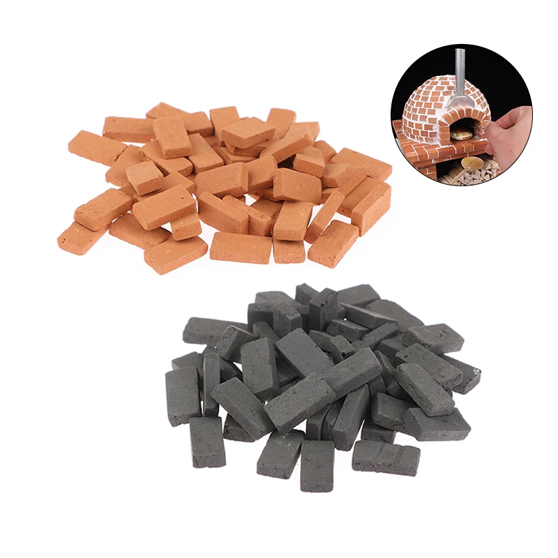 50ks Mini 1:35 Brick Model DIY House Miniatúrne Dollouse Accessory Simulation Bricks Hračky pre deti dievčatá Dievčatá Play House Game
