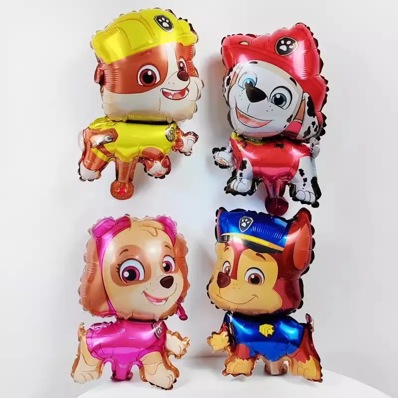 50ks Mini Paw Patrol psí hliníkový film Balón psov karikatúra detská bábätká narodeninová oslava 3 -ročná dekorácia