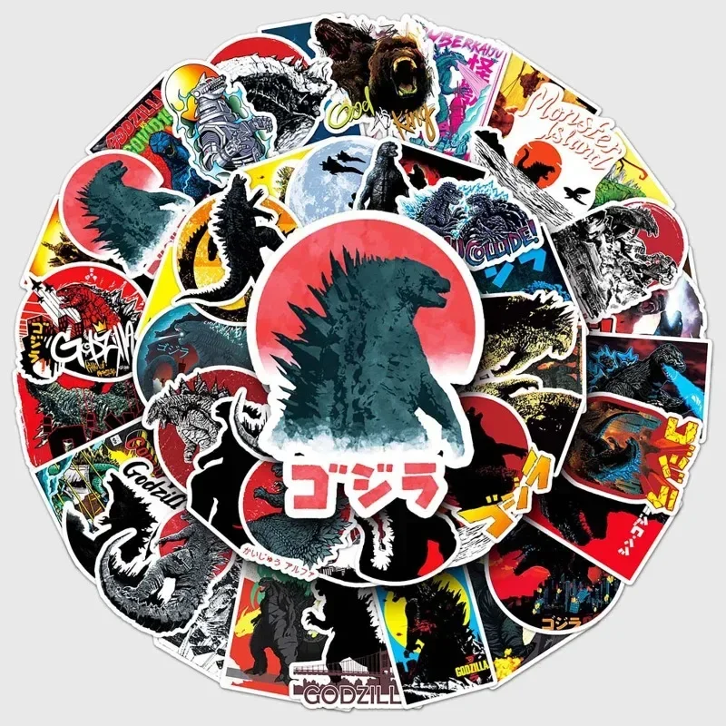 50ks monštrum godzilla anime karikatúra graffiti nálepky dekoratívne laptop motocykel skateboard cope car vodotesná nálepka
