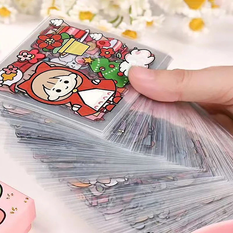 50ks neopaktívnych domácich pietatých nepremokavých nálepiek s roztomilými knihami pre študentov a dievčat anime nálepky