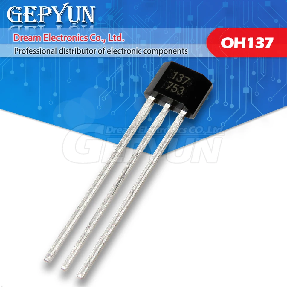 50ks OH137 Hall Effect Sensor pre vysoko citlivé nástroje do-92 s naturáciou Nový