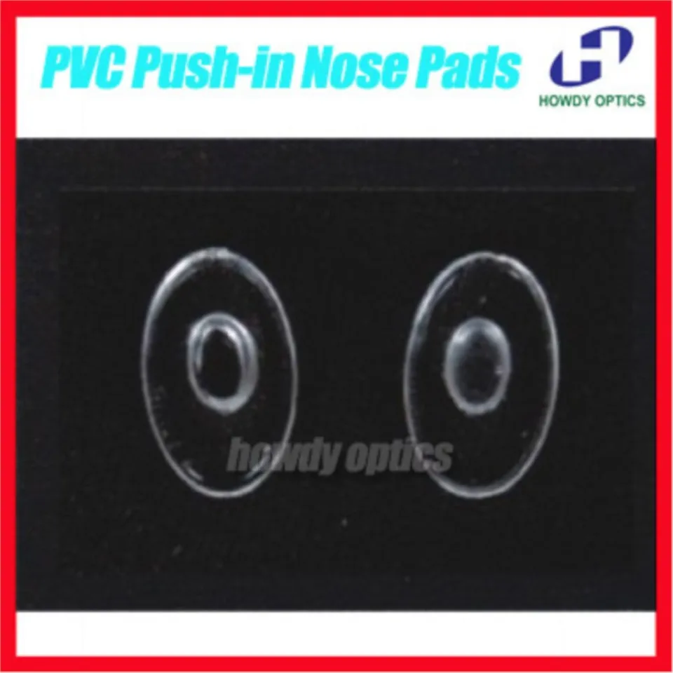50ks okuliare Oval PVC nosné podložky Push-in Veľkosť 11 mm okuliare Apresory