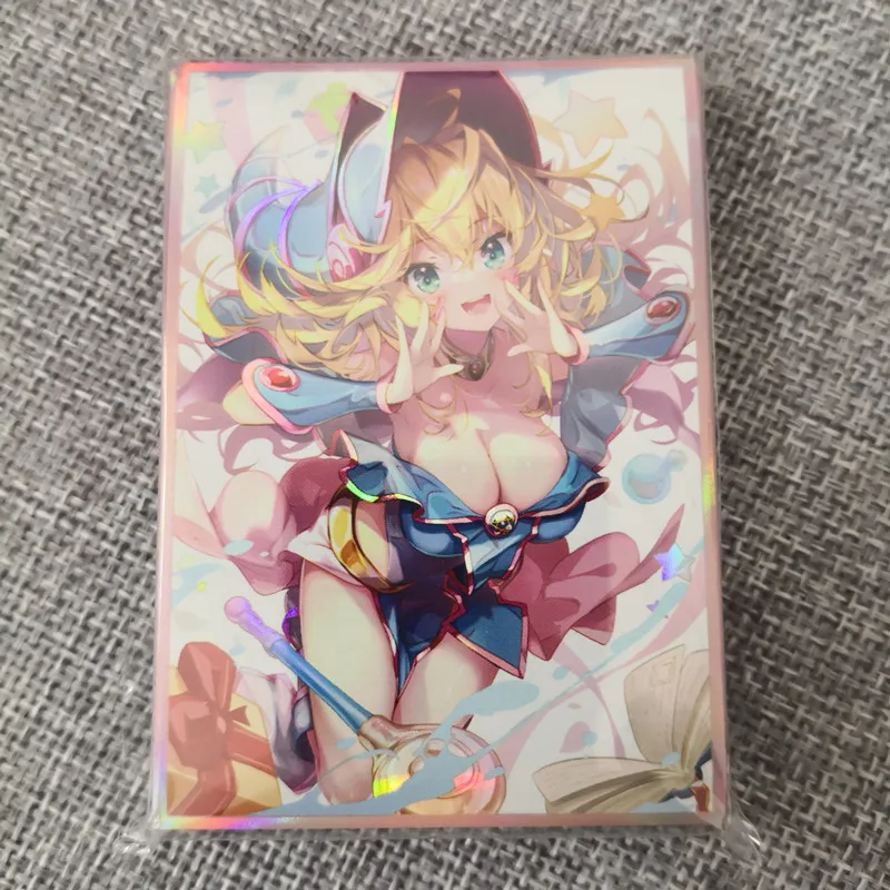 50ks/pack hra Yu-Gi-Oh! Duel Monsters Black Magician Girl Card rukávy anime yugioh holografické rukávy karty puzdro na darček