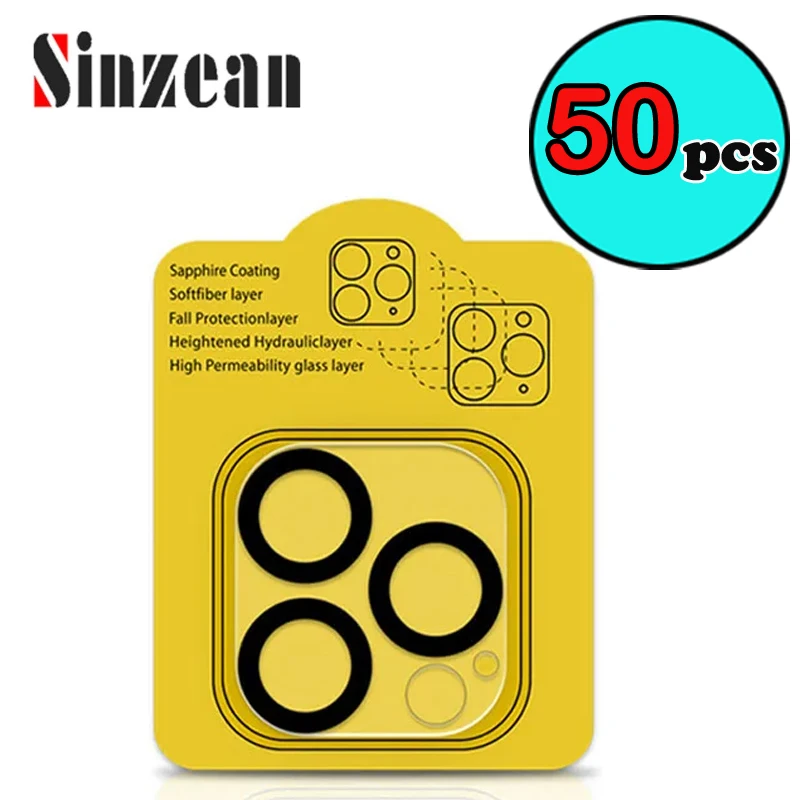 50ks pre iPhone 16 15 14 plus 13 11 Pro Max 12 Mini 3D zadná šošovka Temperovaná sklenená obrazovka Protector