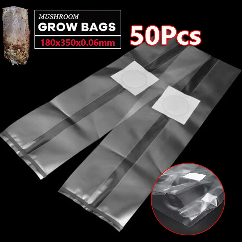 50ks PVC Huby huby na pestovanie vrecka Vysoké teploty vopred utesniteľné polypropylénske tepelne odolné v oblasti záhradných zásob