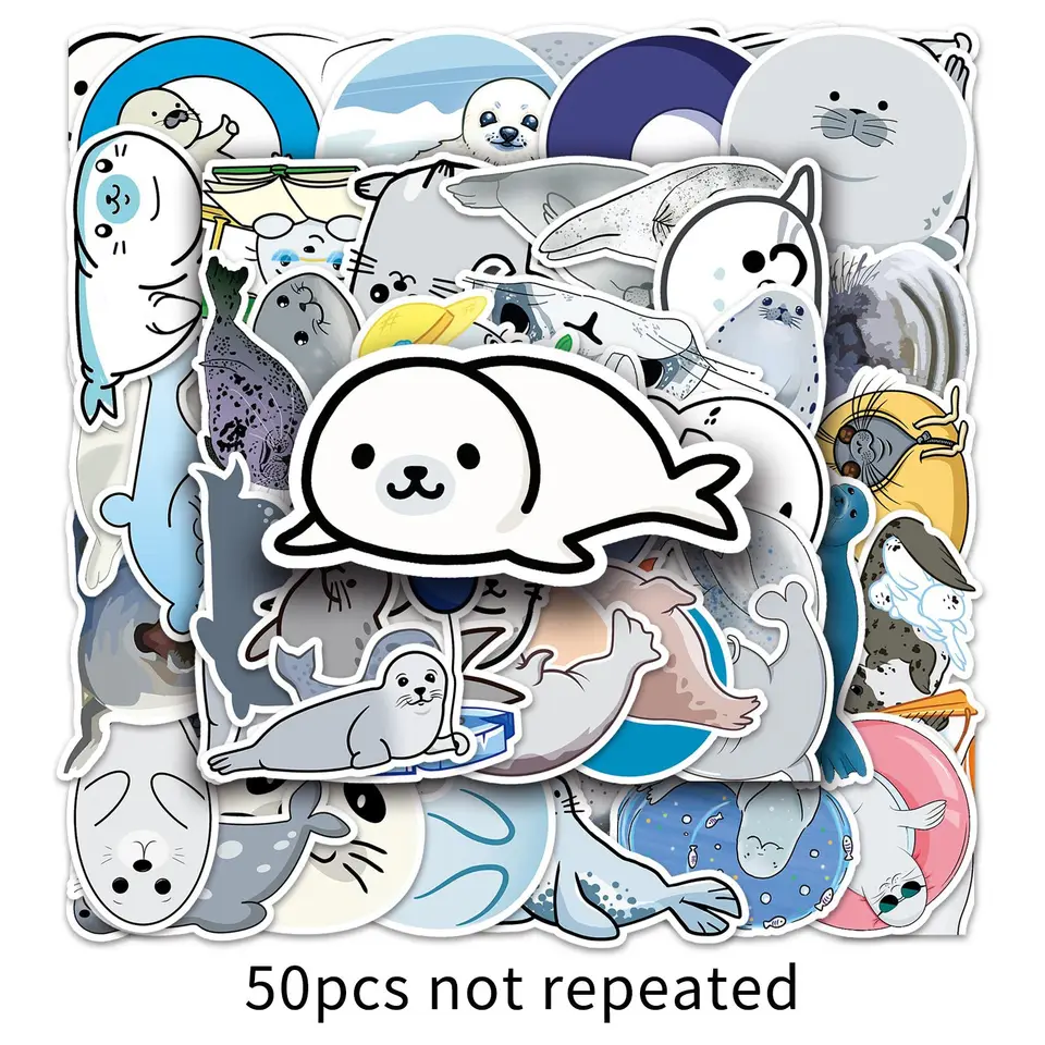50ks roztomilé tesnenie Zvieratá nálepky graffiti karikatúry morské zvieracie nálepka pre notebook Chladnička skateboard