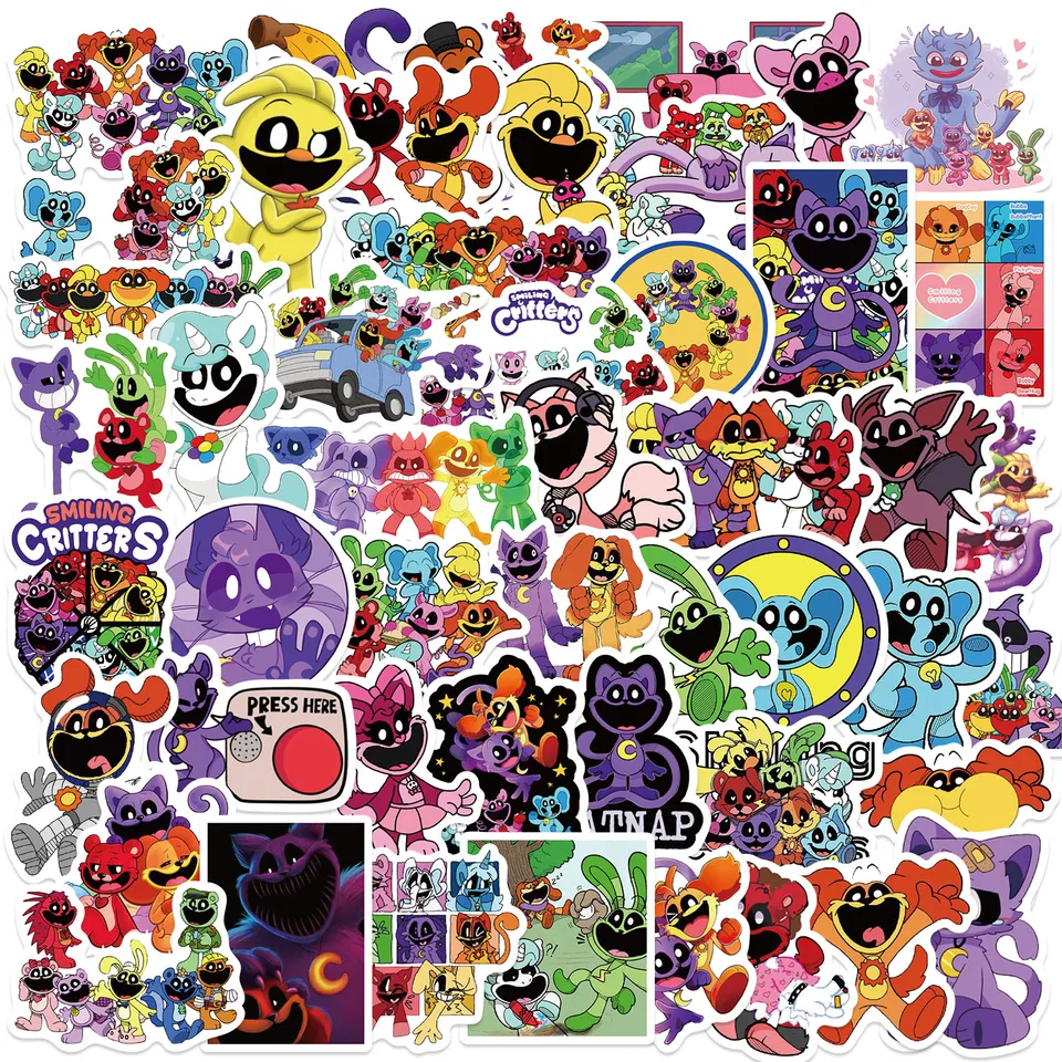 50ks s úsmevom zvieratká hororové nálepky pre kufrový scrapbooking Telefón notebook kancelárske potreby detské hračky na nálepku dekorácia