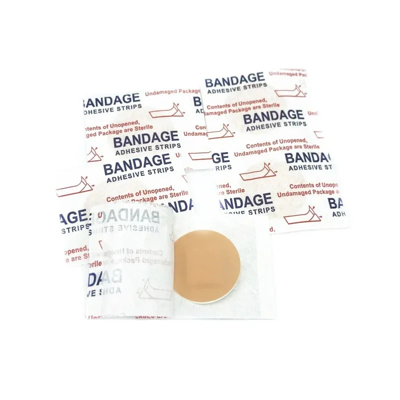 50ks/set PE Round Band Aid Aid Circle Tvar Adhesívne obväzy Vakcinácia Patch Patch vodotesných omietok 2.2cm Priemer Priemer Priemer.