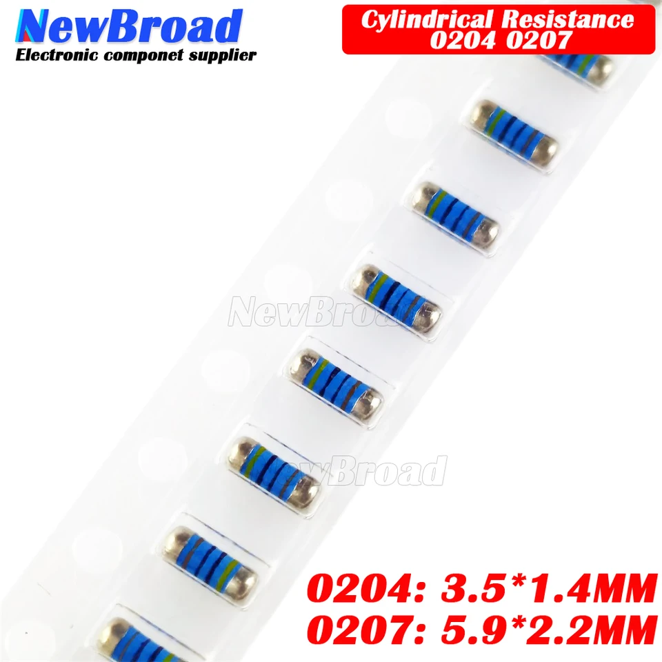 50ks SMD Melf Refer 0204 0207 1R 1,5R 2R 10R 15R 47R 100R 330R 1K 2K 4,7k 10k 100k 150k 150k 220k 820k 1 m valcový odpor