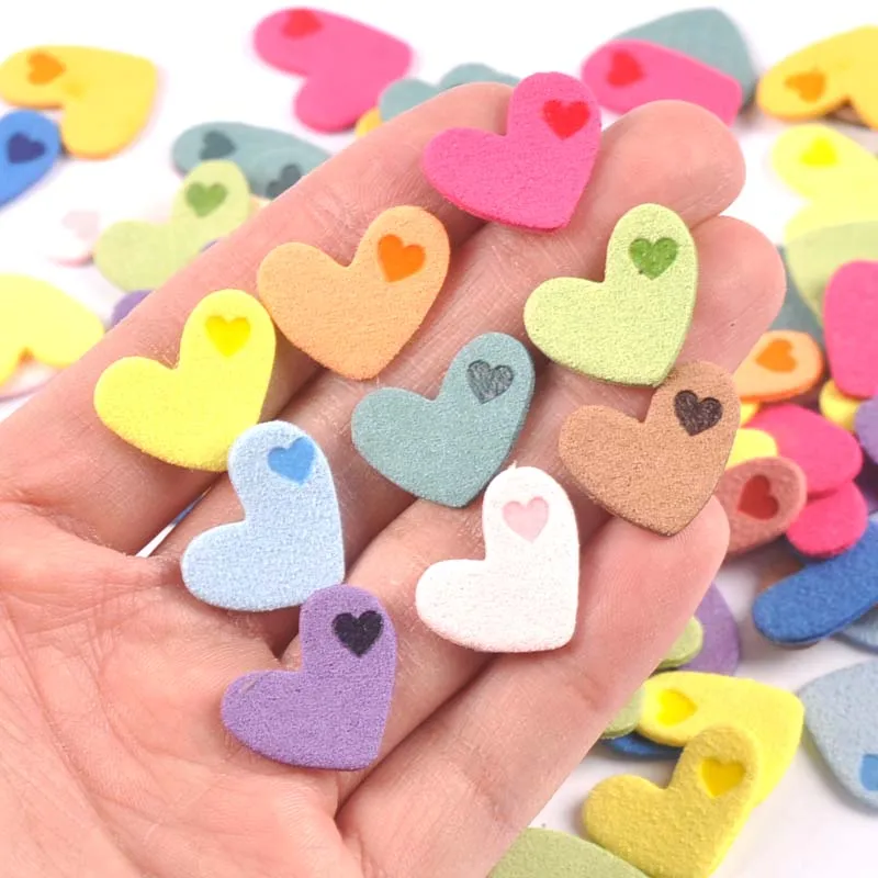 50ks srdcové handrové štítky Reliéfne značky DIY Vlajku