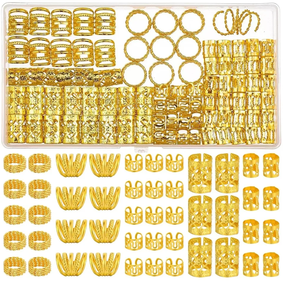 50ks srdečné prvky vlasové prstene Ženy Vlasy Braiding Decorácie Punk Party Accessories, Zliatinové šperky pre vlasy