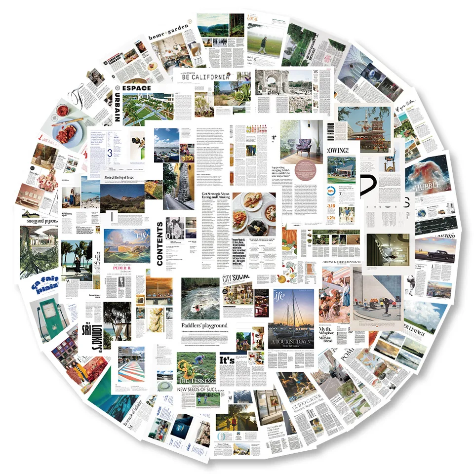 50ks vintage literárne nálepky plagátov pre kancelárske potreby na gitare scrapbooking Material Craft Supplies Custom Sticker Pack