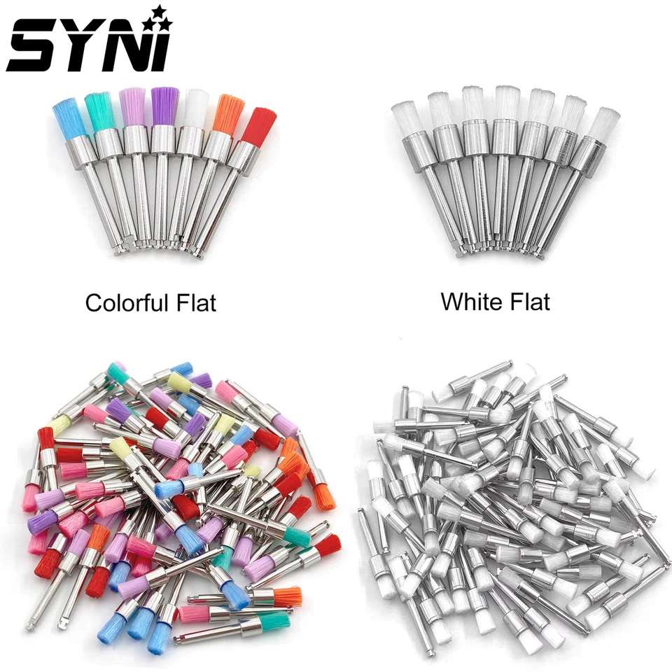 50ks zubné prorocké kefy leštiaci leštičku nylon Bristle Brush Pohár