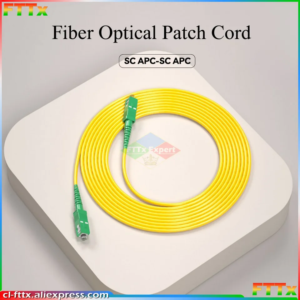 50ks/šarža 1Meter SC APC a UPC Single Mode 9/125 G652D SX 3,0 mm optický kábel z optického kábla FTTH FTTH