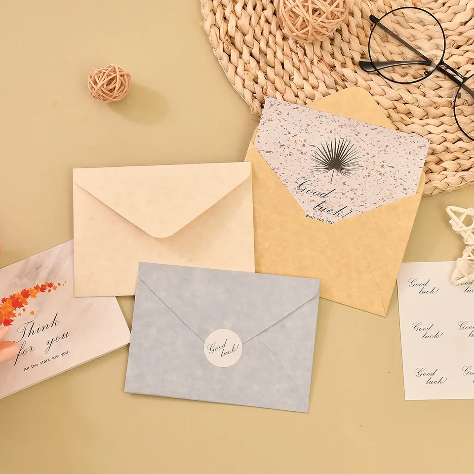 50ks/šarža Mini obálka pre svadobné oznámenia Vysoko kvalitné hrubé 200G papierové pohľadnice Obchodné kancelárske potreby 12x8,8 cm VIP obálky