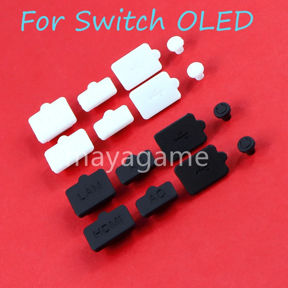 50set gumových prachových zástrčiek pre Nintend Switch OLED Silikón proti štrbine proti prachom odolných krytom