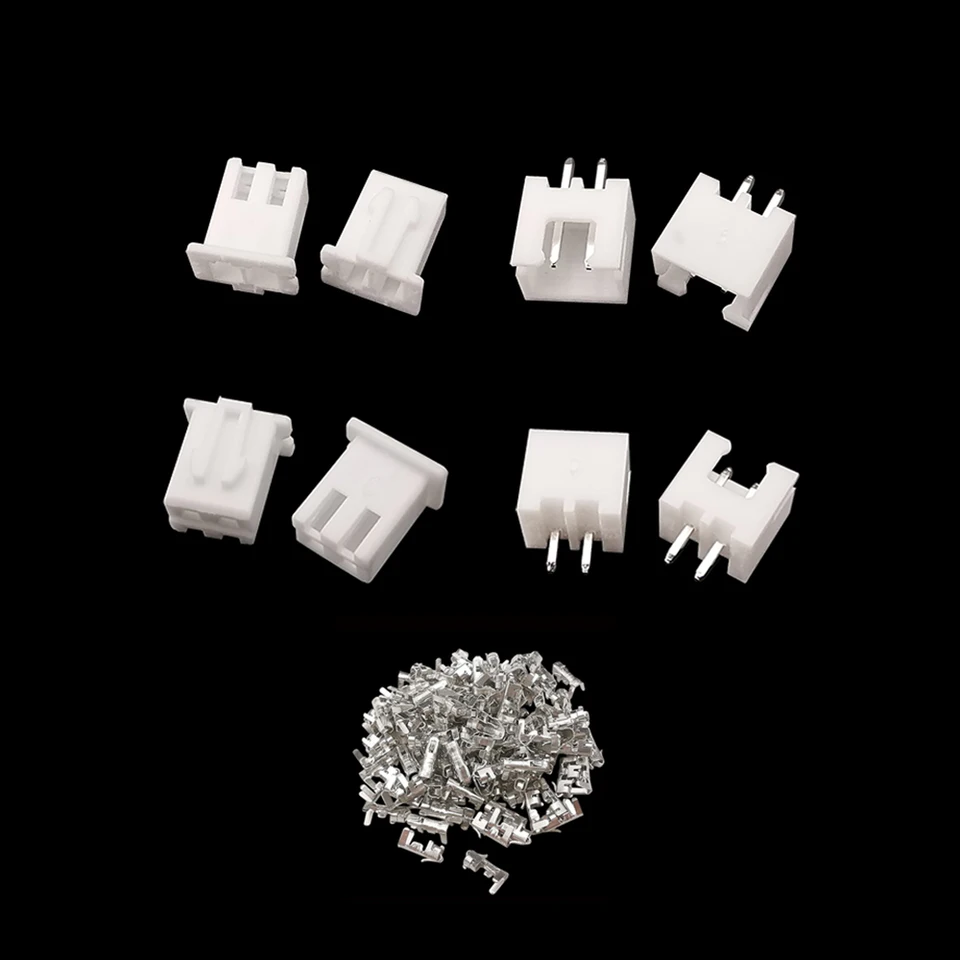 50sety JST XH2,54 2PIN Plug Mužský ženský krycí kolík hlavička + konektor terminálu