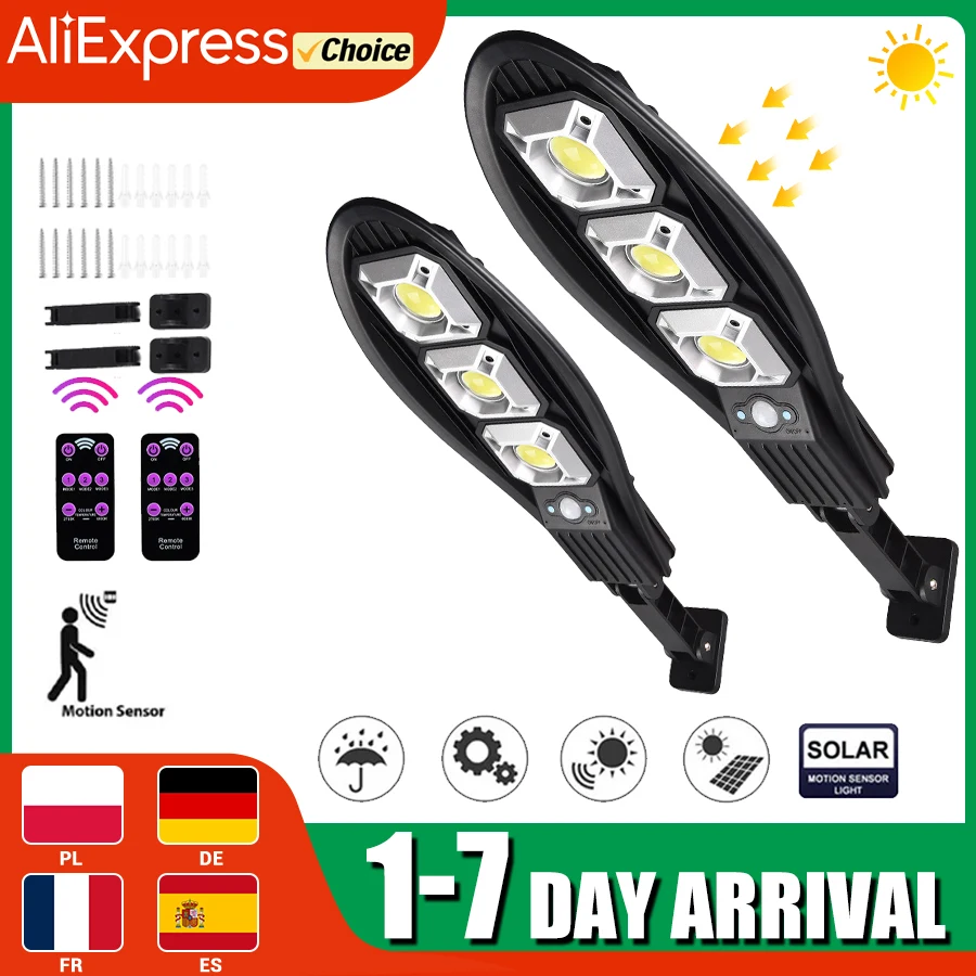 50W LED solárne svetlo vonkajšie solárne lampa poháňané slnečné svetlo nepremokavé pirové snímače Sensor Street Light pre záhradnú dekoráciu