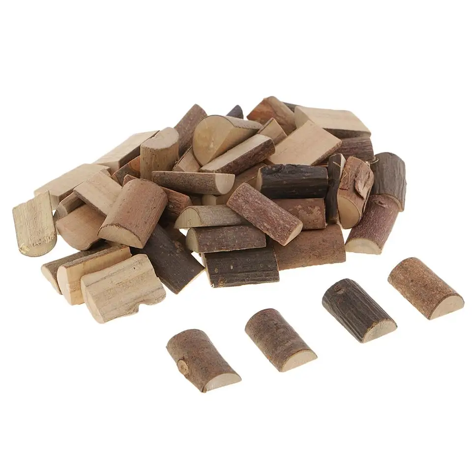 50X Wood Hald Cut Block Block Block pre svadobnú výzdobu stolovej dekorácie