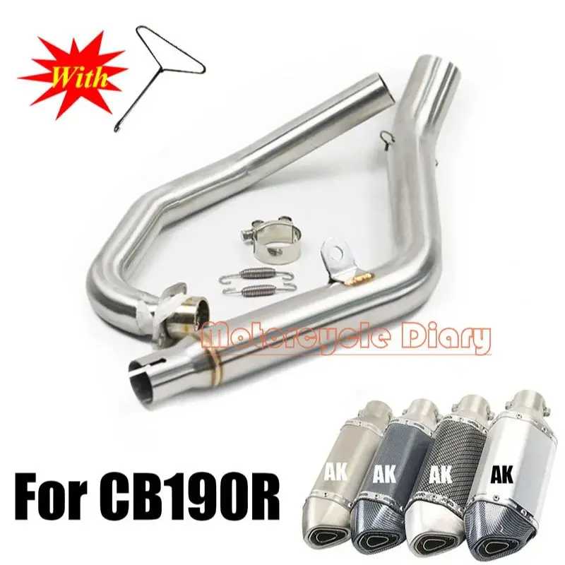 51 mm CB190R pre Honda CB190 CB 190R CBF190R F190 Motocykel výfukový sklz na predné systémy Plné systémy stredného spojenia hlavičky trubice trubice na bicykli bicykel