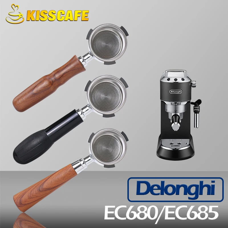 51 mm káva bez dna Portafilter Výmena 2 šálky filtra pre filtračný kôš pre delonghi EC680 EC685 ESPresso Maker Accessories Barista