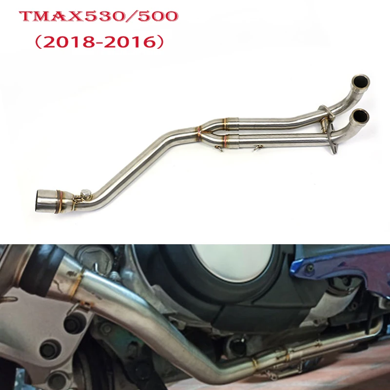 51 mm motocykel modrý výfukový výfuk Úplný systém stredný link potrubie tlmiča pre Yamaha T-Max Tmax 500 530 T-Max 500 530 TMAX530 2008-2016