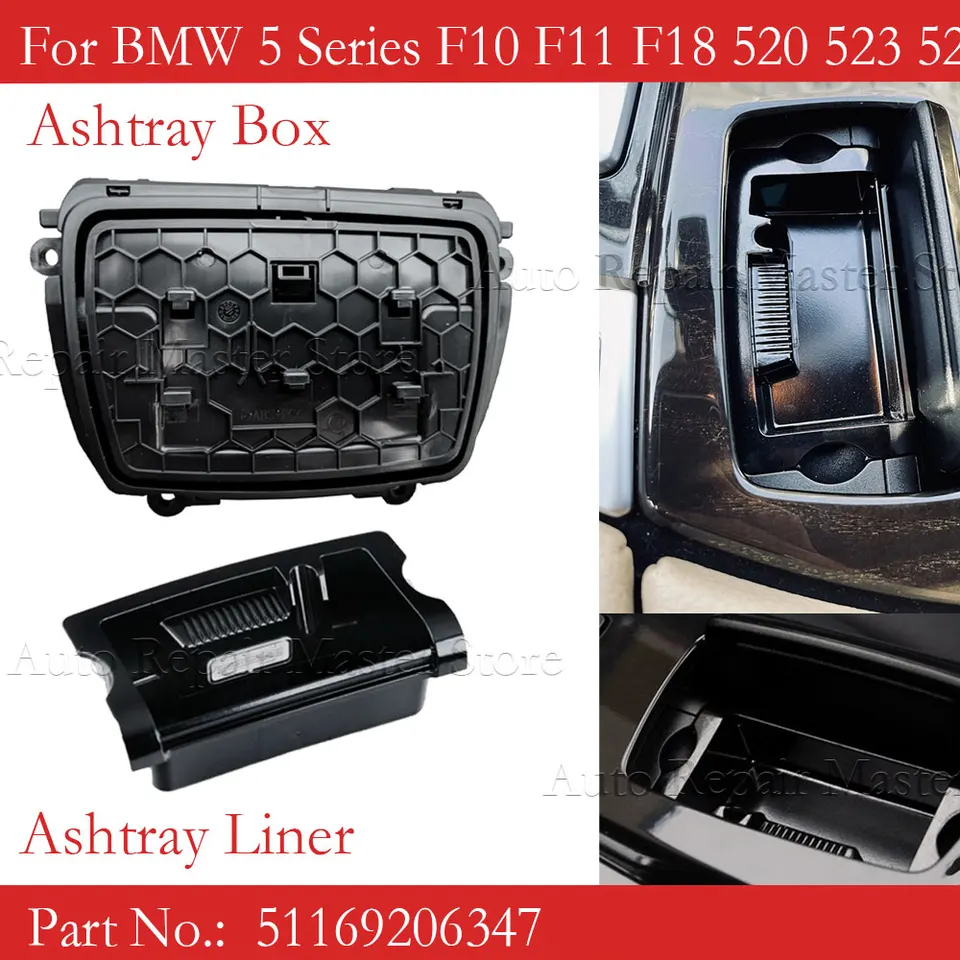 51169206347 Centrum Car Center Console AshTray Box Puzdový kryt pre BMW 5 Series F10 F11 F18 520 523 525 528 530 2010-2017