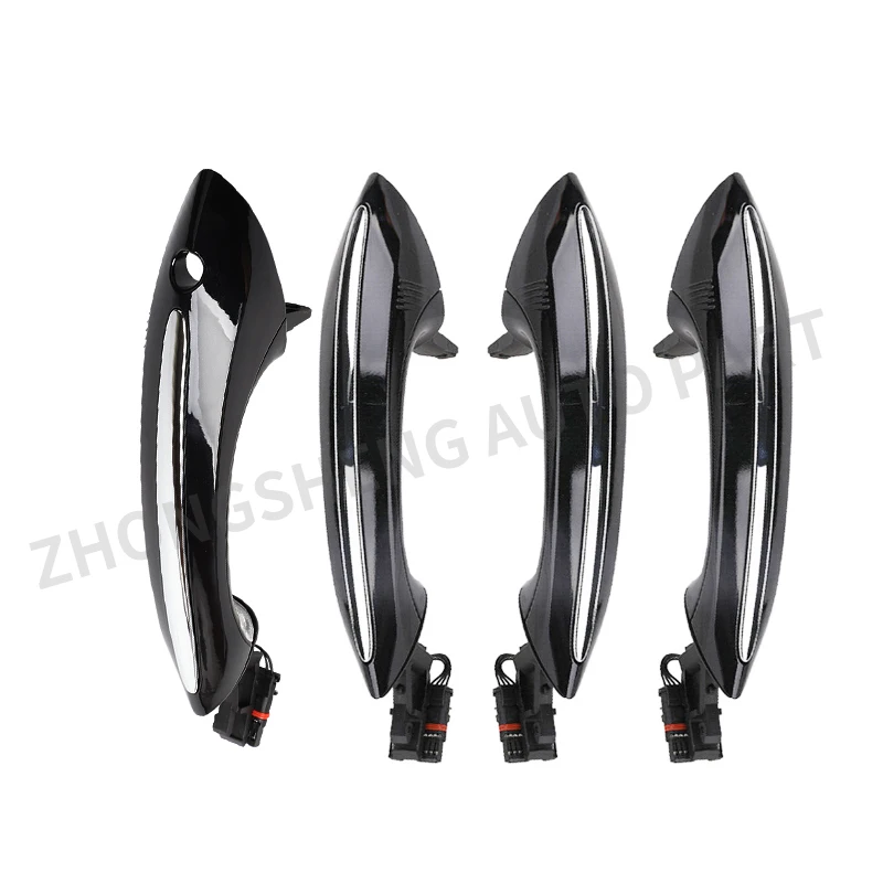 51217231931 Vonkajší vonkajší kľučku pre kľučku pre bmw 5 6 7 séria F07 F10 F11 F01 F02 520 525 530 535 Čierna 1pcs