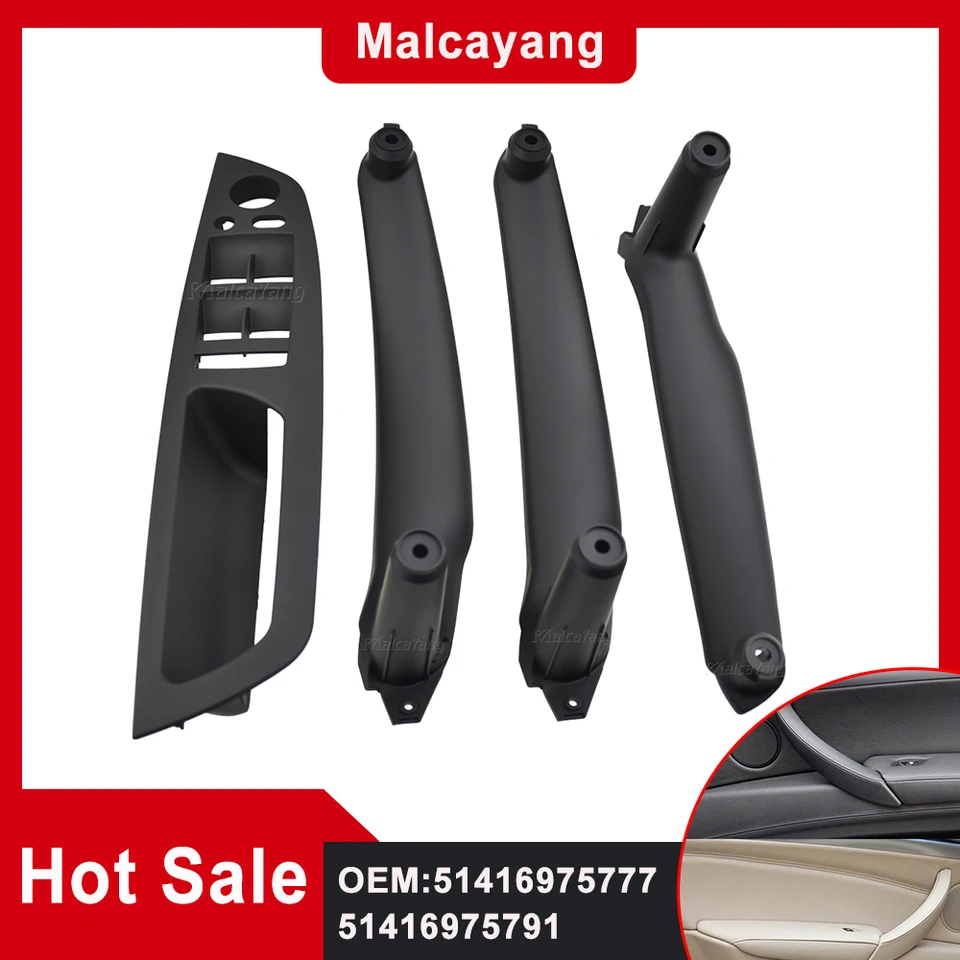 51416969404 Vnútorná rukoväť vľavo/pravý vodič pre vozidlá pre BMW E70 X5 E71/E72 X6 PANEL TRICK ORIC Čierna béza