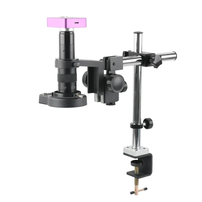 51MP 2K 1080p HDMI USB šperky Priemyselné PCB Spájnutie digitálna mikroskopová kamera C-Mount Zoom Lens Boom Arm Desktop Stand Stand