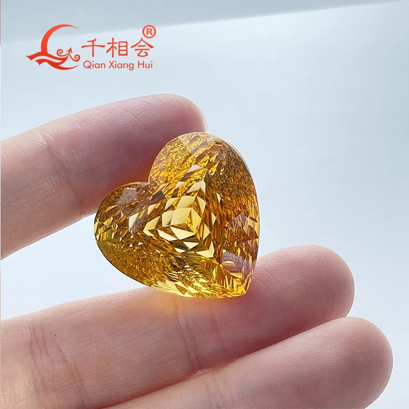 52.46Ct Srdce Tvar Millennium Cutting Krásny prírodný citrine drahokam voľných kamenných šperkov výroby GRC certifikát