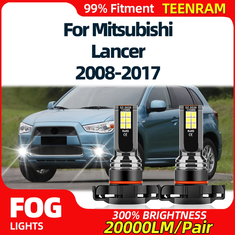 5202 H16 CANBUS Žiadna chyba Hmlové svetlá LED 6000K Biele auto FOG LAMPS 12V pre Mitsubishi Lancer 2008-2012 2013 2014 2015 2015 2016 2017