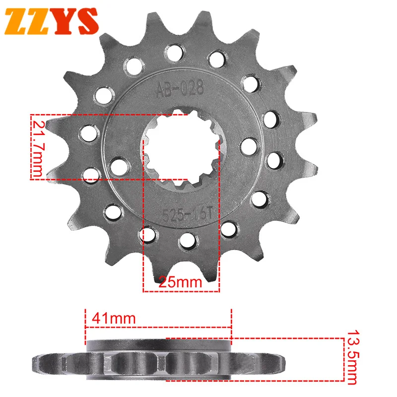 525 16T 16 zubné predné ozubené koleso Cam pre Honda Road VLX600 VT600C VT600CD Shadow Deluxe PC16 VT600 VT VLX 600 90-2007