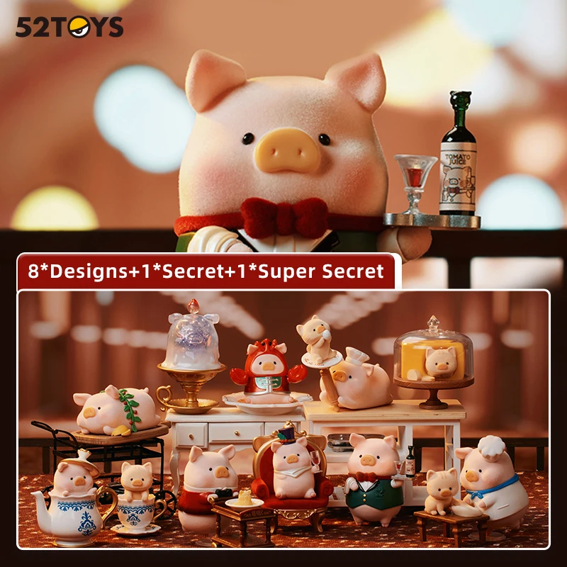 52Toys Blind Box Lulu The Piggy Pigchelin Restaurant, Mystery Box, Cute Collectible postava, vianočný darček pre partnera