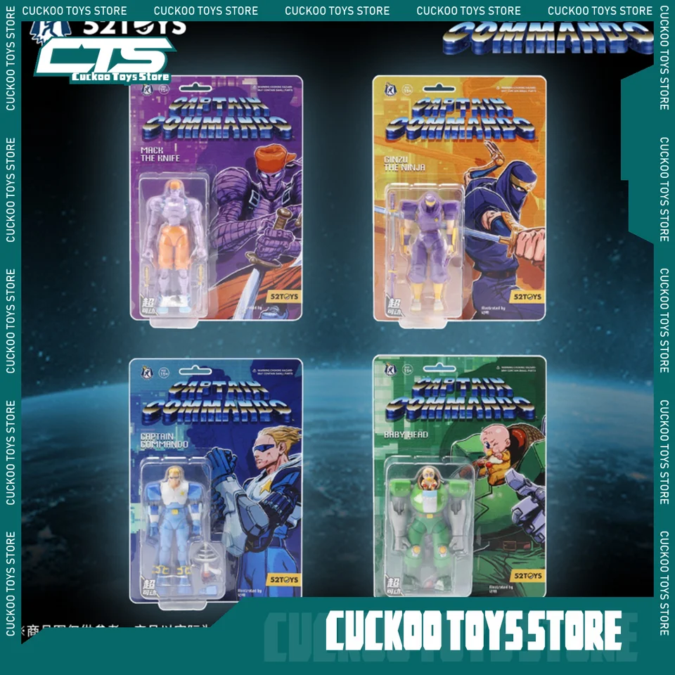 52Toys Captain Commando 1/18 postava Mack The Knife Ginzu The Ninja Baby Head Arcade Game Action Doll Toy Hračky darčeky hračiek