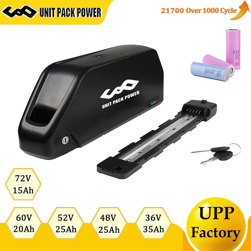 52V 25AH EBIKE batéria 21700 60V 52V 48V 24AH Downtube Polly LG 60V 19.2AH E BIKE BATÍVNA BATÍVNA PRE SCOOTER 1000W 1500W 2000W