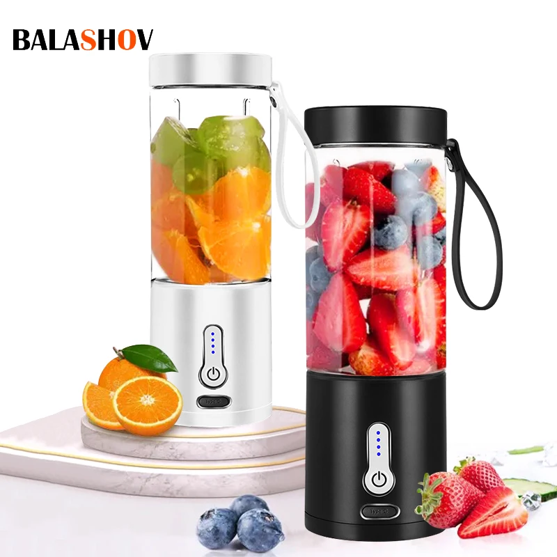 530 ml prenosný mixér pre smoothies trasie nabíjateľné USB nabíjateľné potravinové spracovateľské mixér
