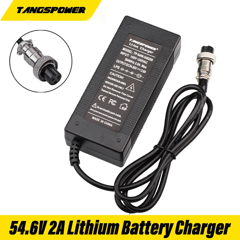 54,6V 2A Kugoo M4 Lítiová nabíjačka pre 13S 48 V Kugao C1 Pro Li-Ion Batge Connector 3p GX16