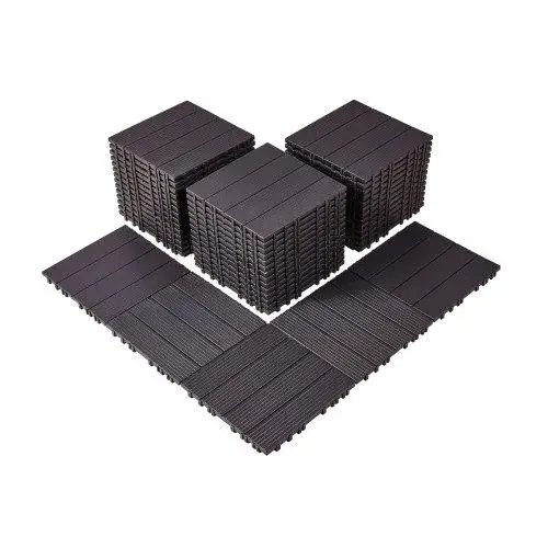 54 BAJEM SLAKOVÉ VODNÉ PLADNÉ PACKOVÉ DLAVY 12X12 pre verandu - Tmavohnedá vonkajšia podlaha