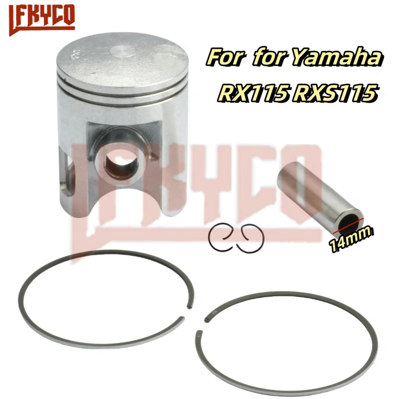 54 mm RX115 Motocyklová piestová súprava pre Yamaha RX115 RXS115 RX 115 RXS 115 115cc STD PIN 14 mm 2-strikový motorový motor