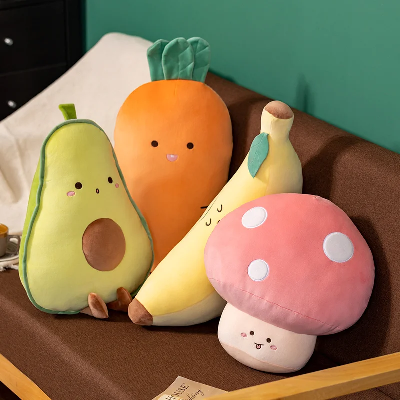 55 cm avokádo banánové plyšové hračky roztomilé mrkvové huby vankúš vankúš Kawaii Fruit Hračky pre bábiky pre deti darček k narodeninám
