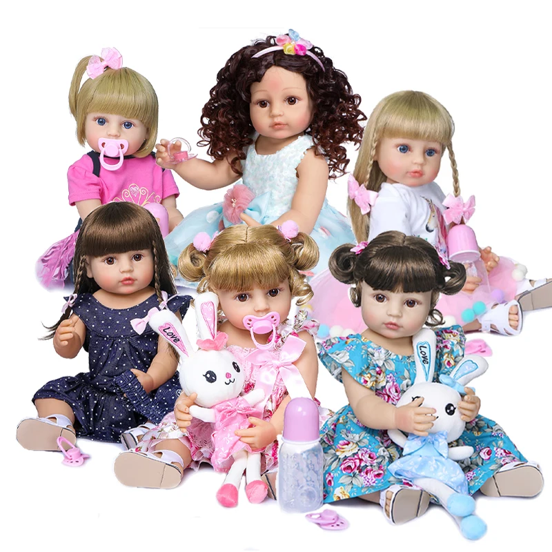 55 cm celotelové záchranné mäkké mäkké silikón Populárna sladká tvár Bebe Reborn Toddler Hračky pre dievčatko bábika narodeniny vianočný darček Doll Doll Doll