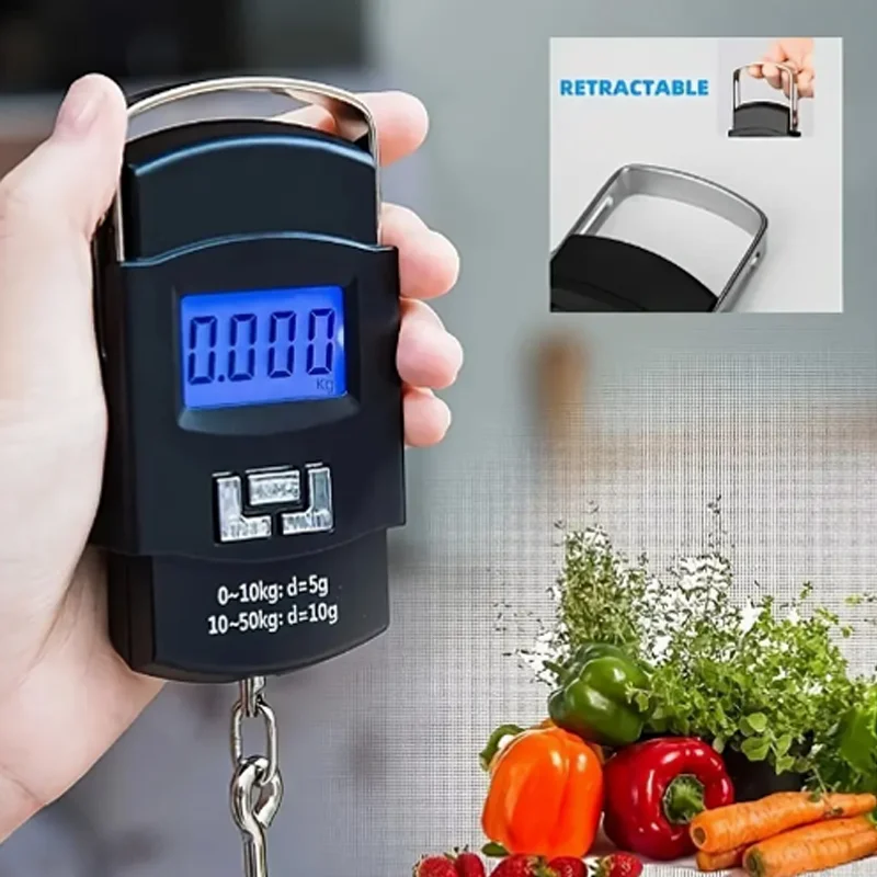 55 kg/10g Elektronická digitálna stupnica zavesenie háčika Rybolov Dvojitá presnosť váhová váha váha váhy váhy váhy.