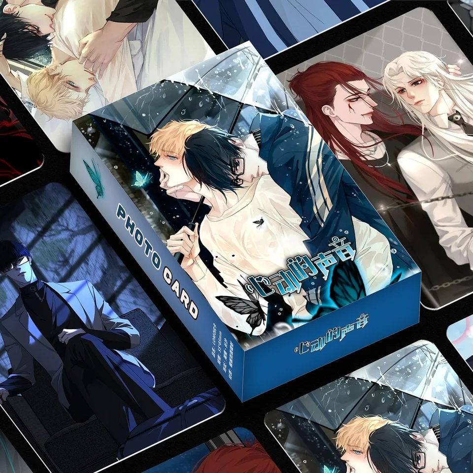 55 ks/set Chinese Manga Zvuk srdcového rytmu Lomo Laser Card Tai Yingjun, Lin Mo postava HD Photo karty Cosplay darček