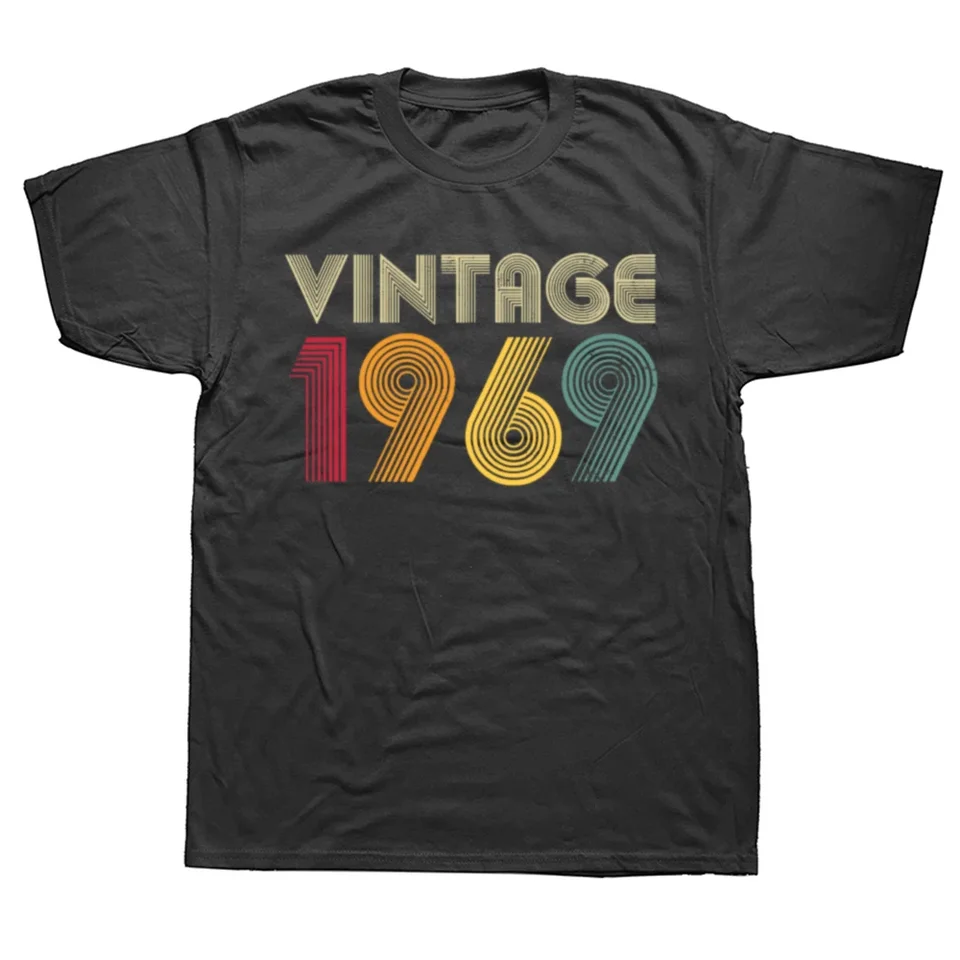 55. narodeniny tričko Darček vintage 1969 Classic Men 2024 Krátke rukávy bavlnené mužy oblečenie Tops